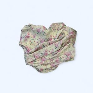 House of cb yellow and pink floral corset top